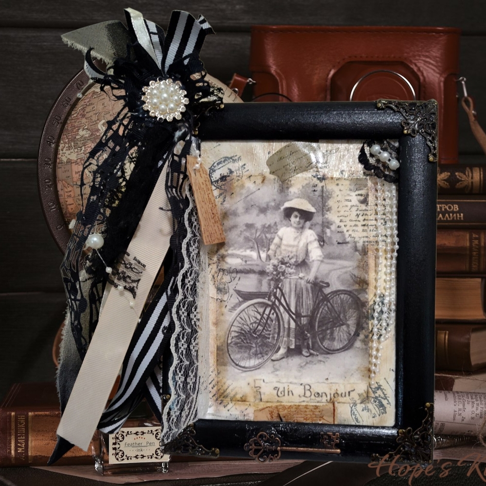 Vintage Black and White Framed Art